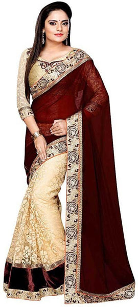 Shree Creation Embriodered Bollywood Net Sari